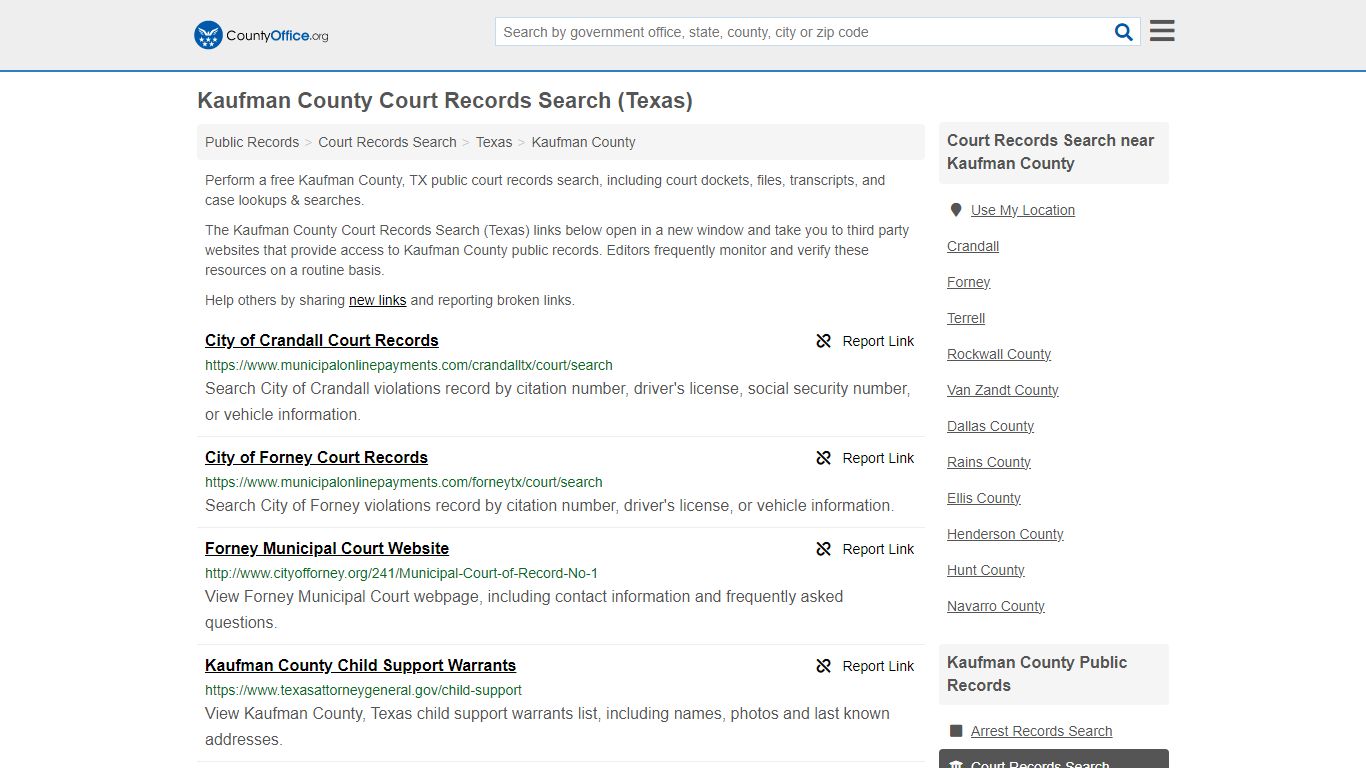 Kaufman County Court Records Search (Texas) - County Office